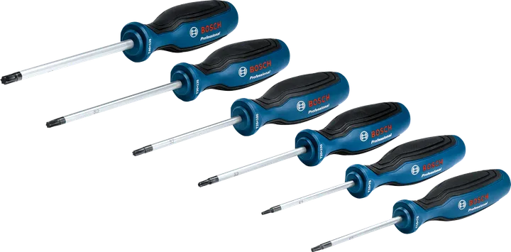 Σετ κατσαβιδιών Bosch TX 6 τεμαχίων με λαβές πολλαπλών στοιχείων.